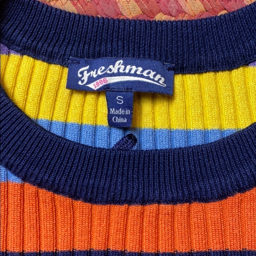 Freshman Color Block Stripe Ribbed Long Sleeve - image 3